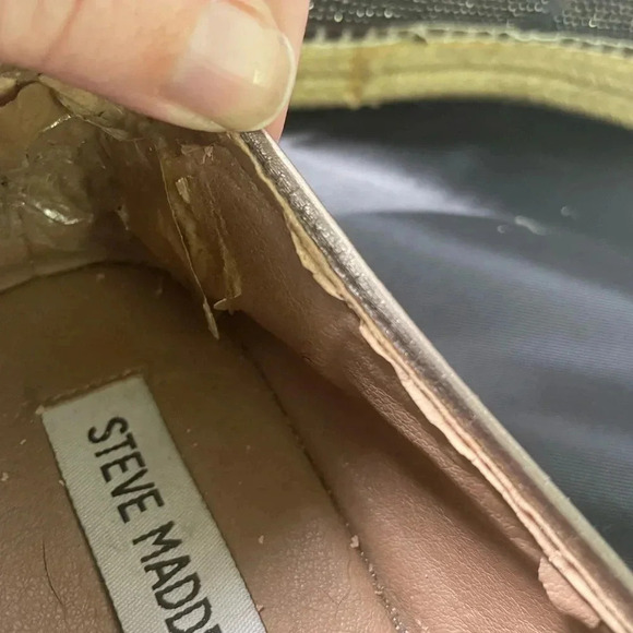 CLEARANCE Steve Madden Chopur-R Pewter Multi Espadrilles Size 6โ Studded GUC! - Picture 5 of 8